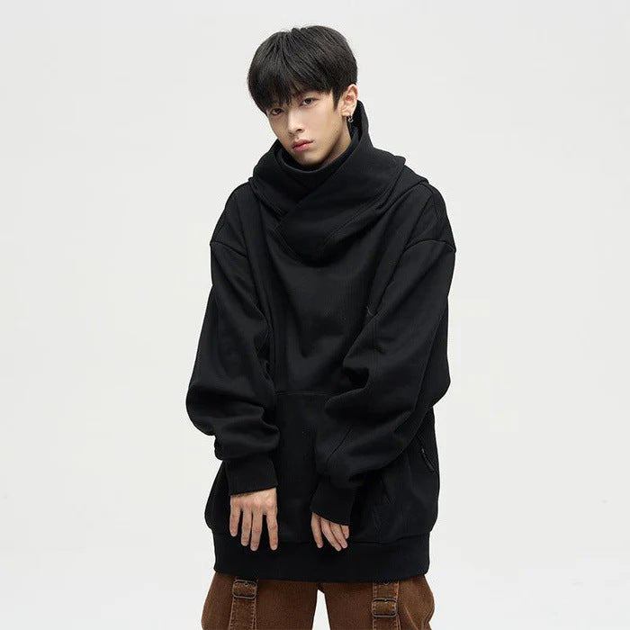 Women Oversized Casual Hoodie with High Collar Lune London