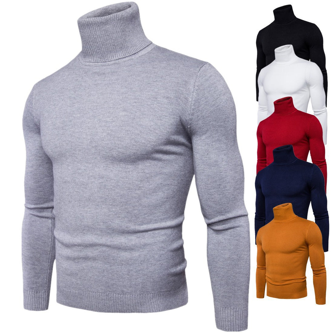 Men's roll neck sweater in fine merino wool Lune London