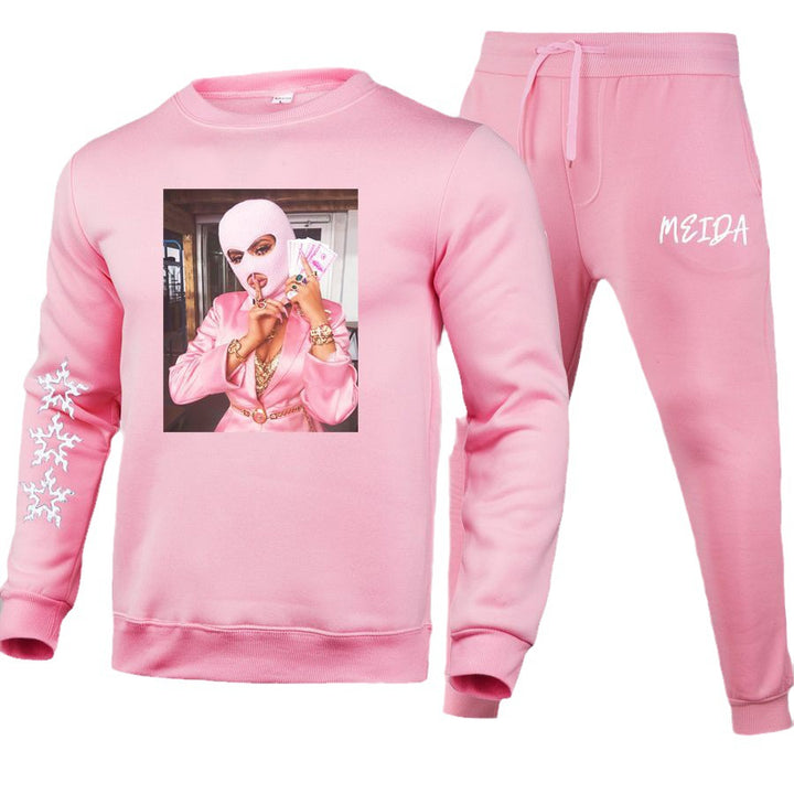 Women's hoodie and jogging set with creative graphic print and bold style Lune London