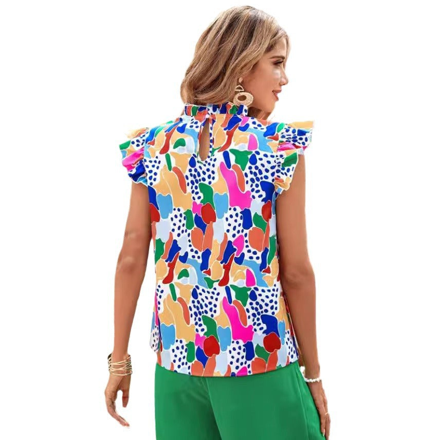 Short-sleeve top for women with romantic heart pattern Lune London