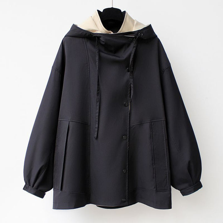 Ladies parka with removable collar and practical pockets Lune London