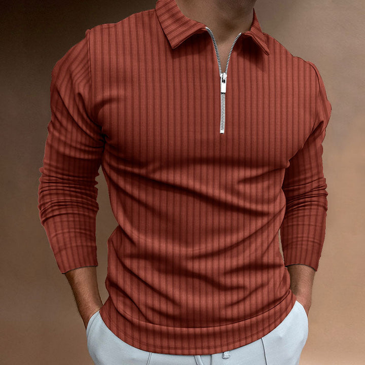 Men's Stylish Polo Shirt with Zipper Lune London