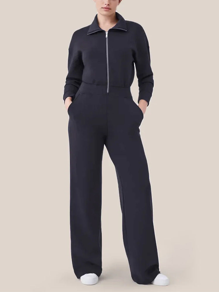 Lune London zip-up lounge jumpsuit for women