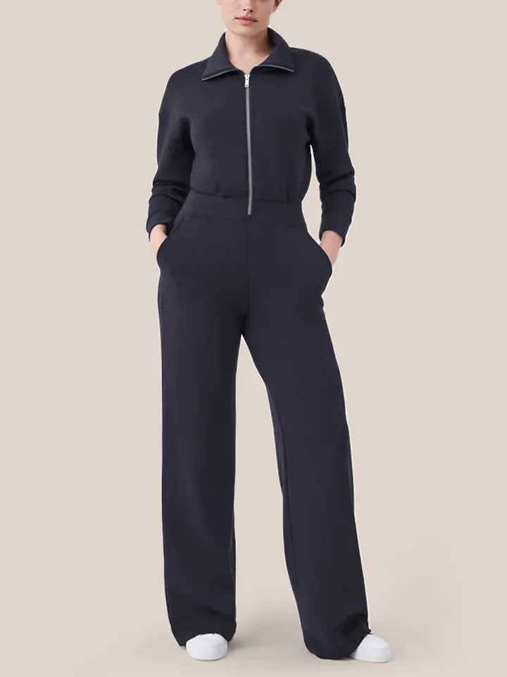 Lune London zip-up lounge jumpsuit for women