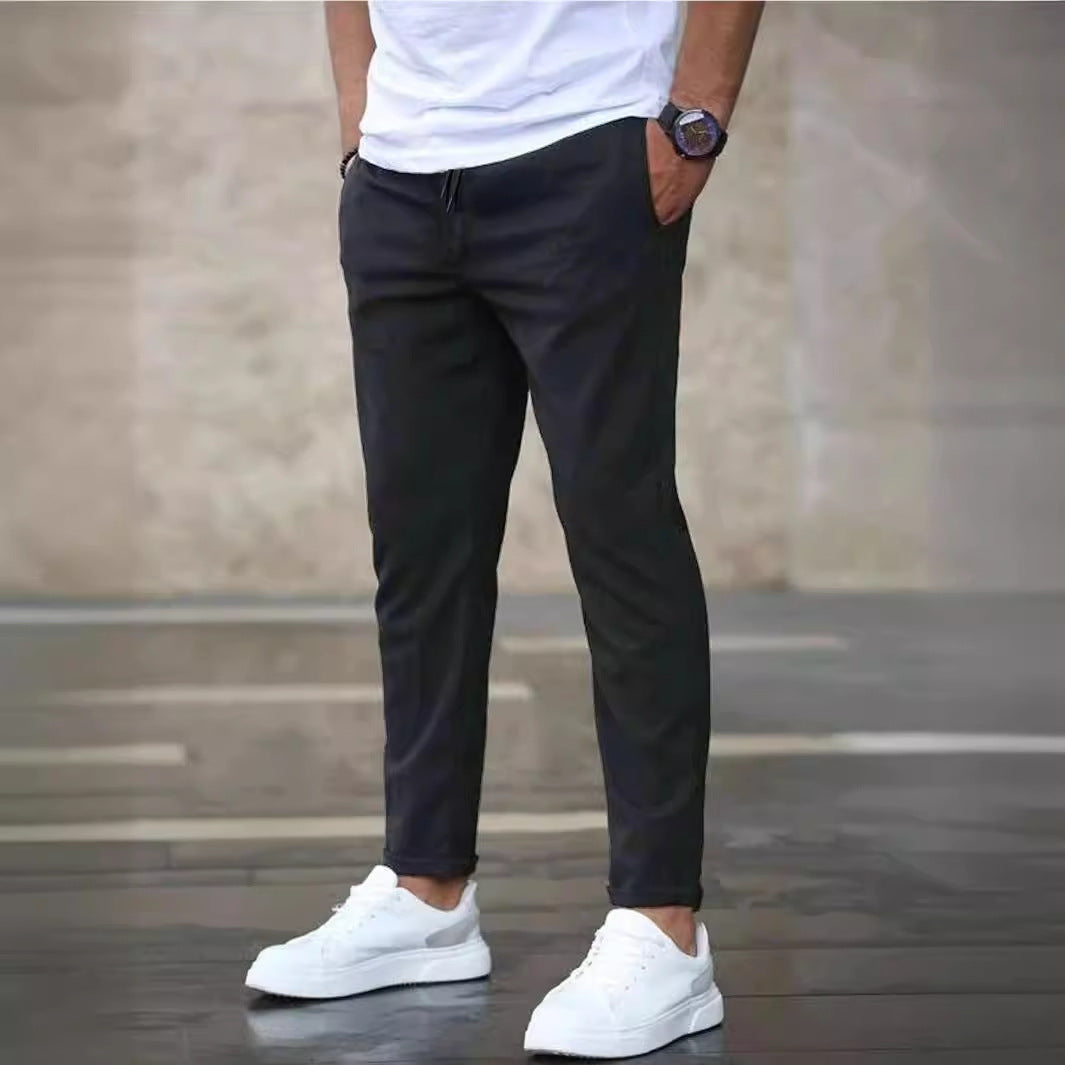 Casual chino pants for men with elastic waist Lune London