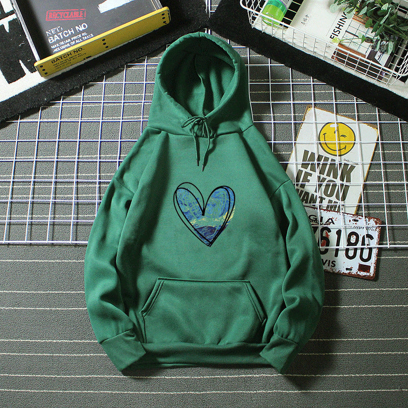 Women’s hoodie with artistic heart design Chic & Stil
