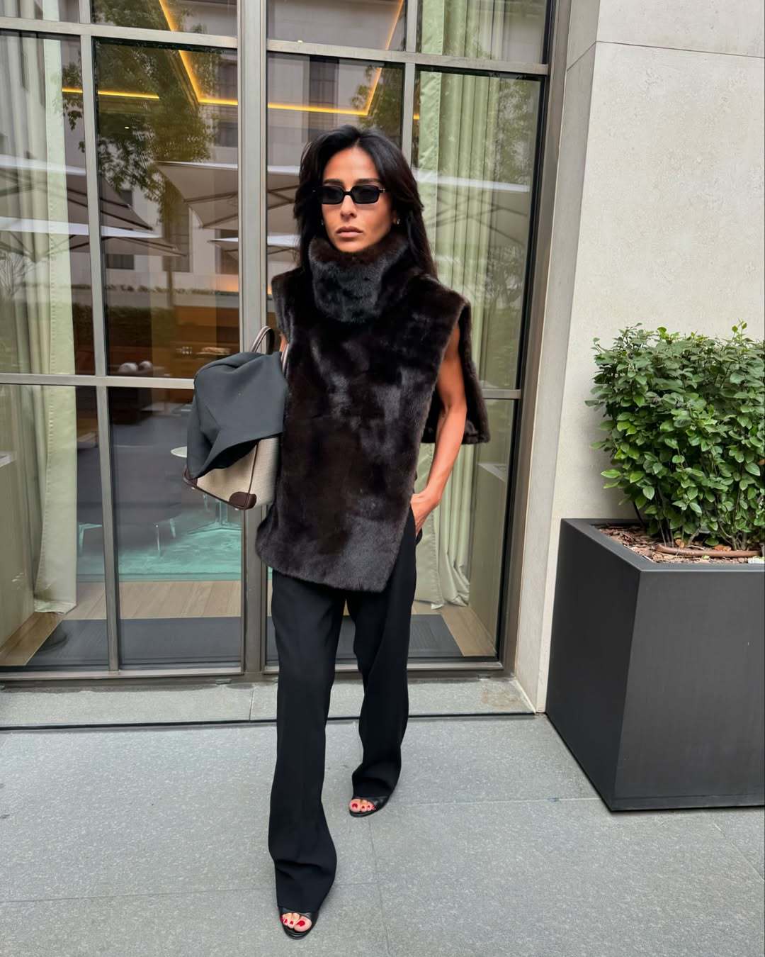 Faux fur scarf women Lune London