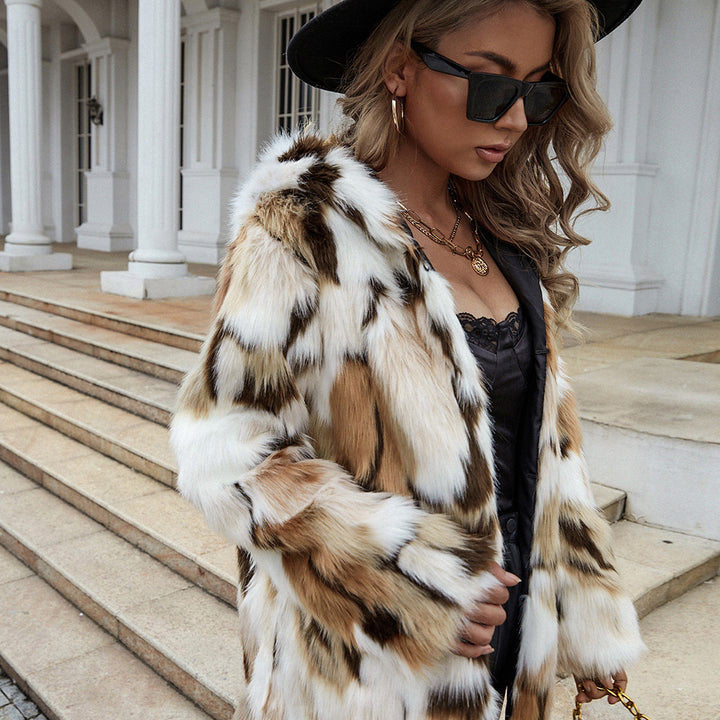 Ladies Short Coat with Animal Print Lune London
