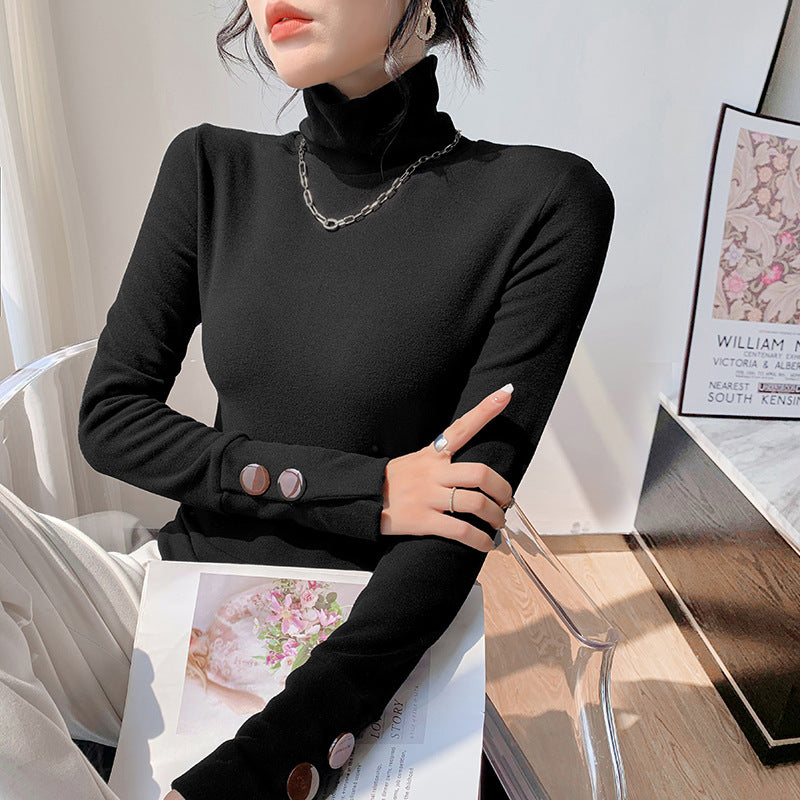 Women Long Sleeve Turtleneck made of fine ribbed material Chic & Stil