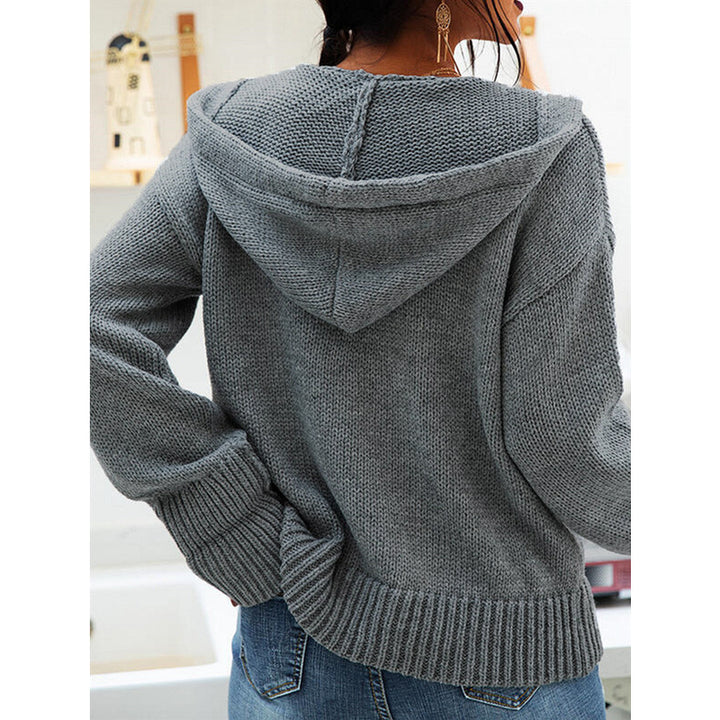 Ladies hooded vest with front button closure Lune London