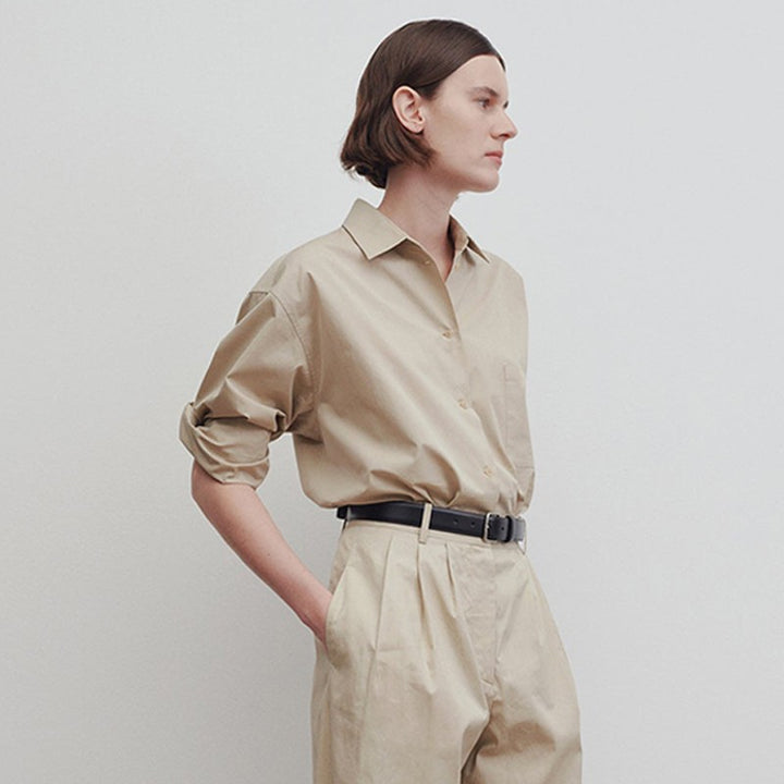Pantalons larges et élégants taille haute pour femmes avec plis classiques Chic & Stil