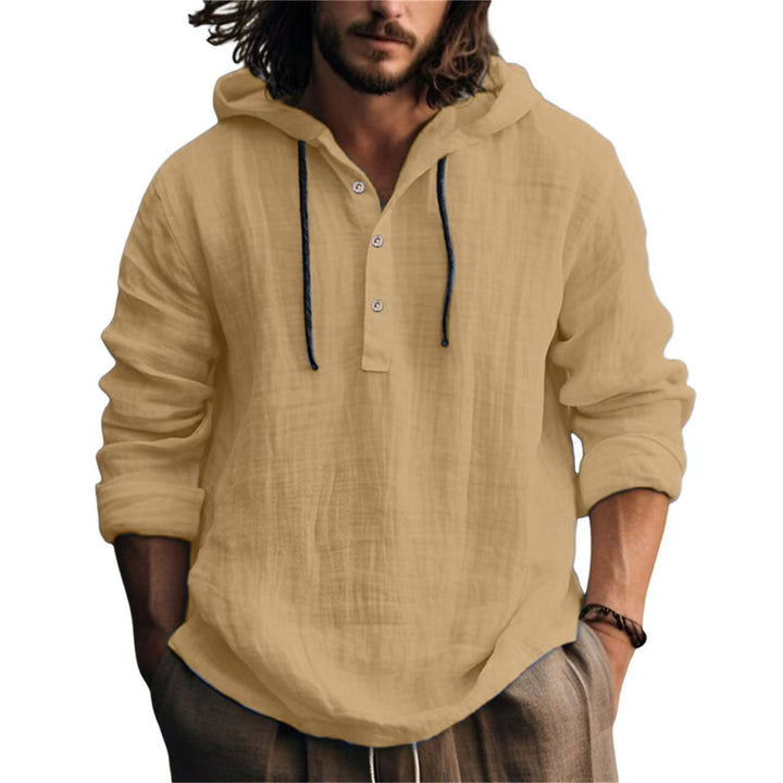 Men's casual linen hoodie from Lune London
