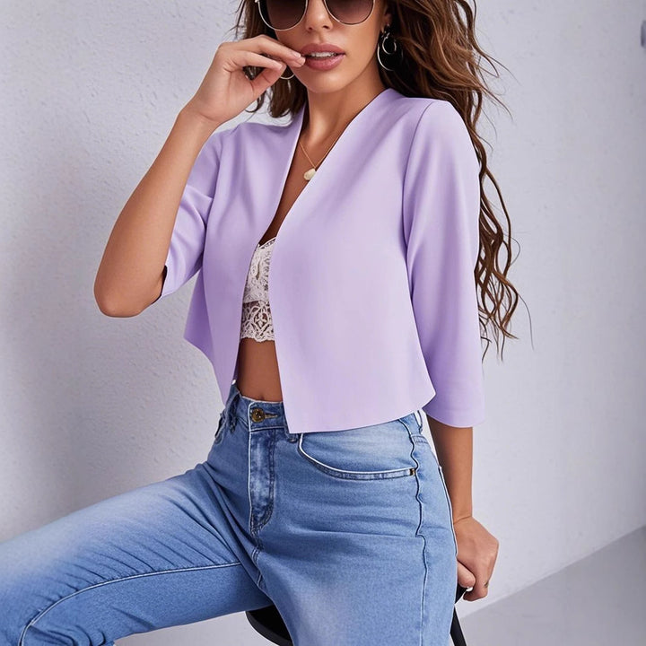 Ladies cropped casual blazer Lune London