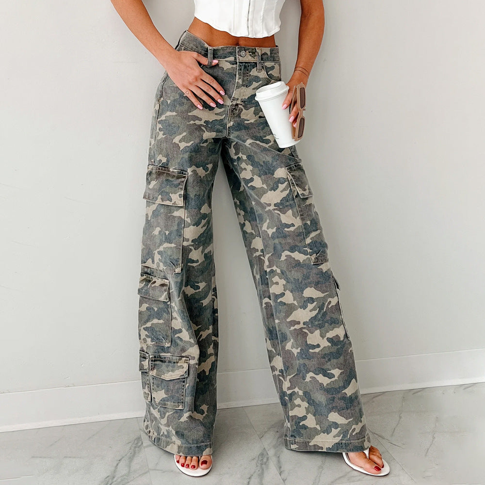 Lune London Wide Leg Cargo Pants for Women