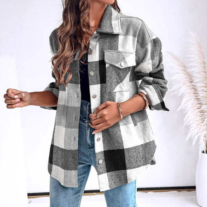 Plus size ladies checked shirt Lune London