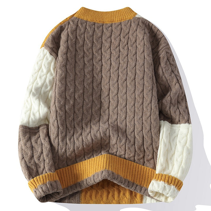 Elegant men's sweater in twisted knit design Lune London