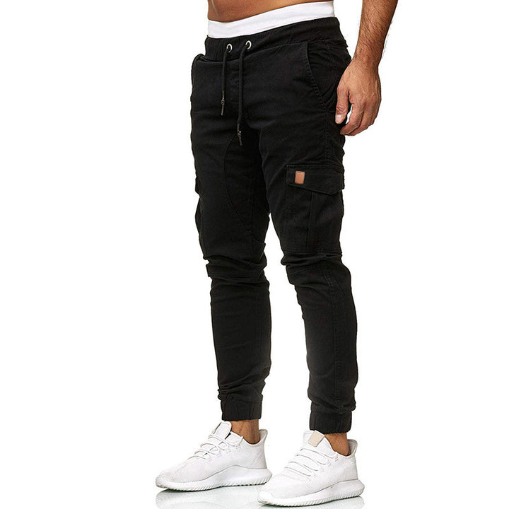 Men's cargo jogger pants with elastic waistband and practical side pockets Lune London