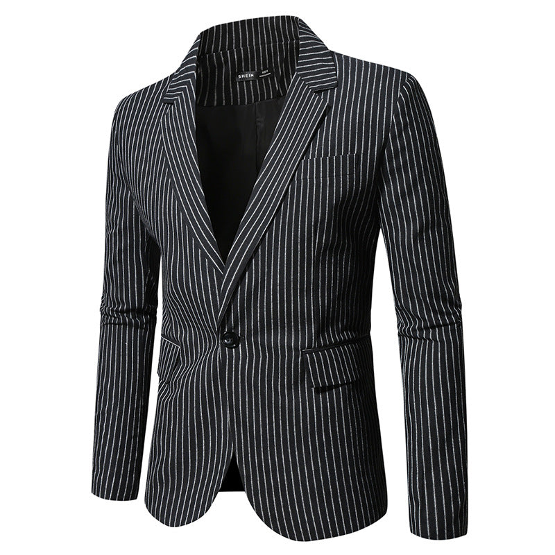 Elegant men's suit jacket with modern striped pattern Lune London