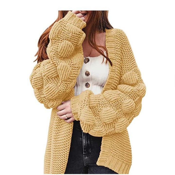 Knit jacket for women with voluminous cuffs Lune London