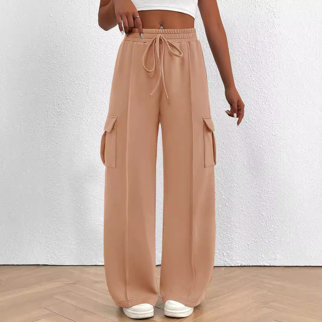 Cargo pants for women with a relaxed fit, elastic waist, and practical pockets Lune London