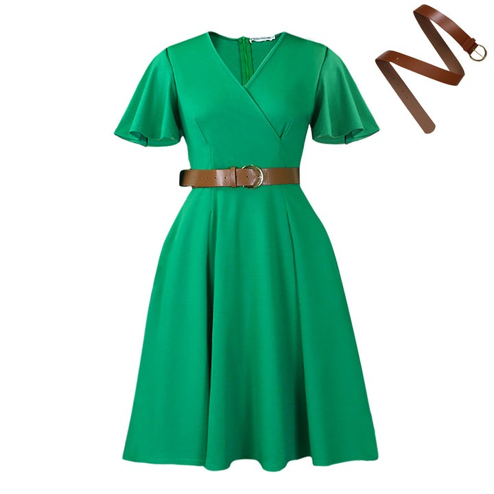 Wrap dress for women with a flattering cut and an elegant belt at the waist Lune London