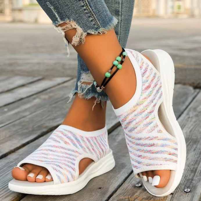 Ladies Comfortable Wedge Shoes with a Breathable Upper and a Flexible Sole Lune London