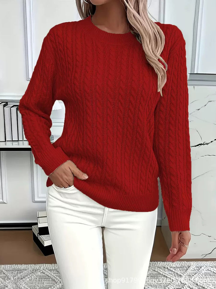 Pull en tricot pour femmes avec design en câble élégant Chic & Stil