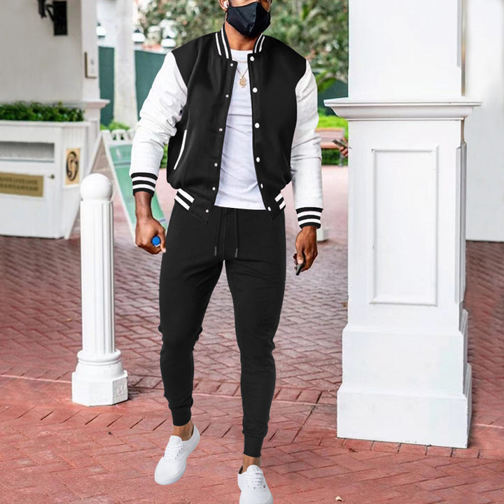 Men's university sport jacket with modern contrast elements Lune London