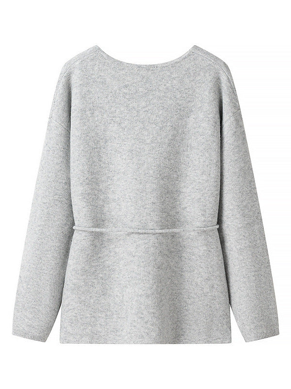 Comfortable cardigan jacket for women with a fitted waist and wide V-neck Lune London