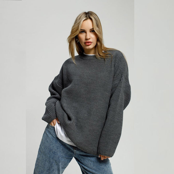Pull épais en tricot pour femmes avec une coupe décontractée et des inserts de manches généreux Chic & Stil