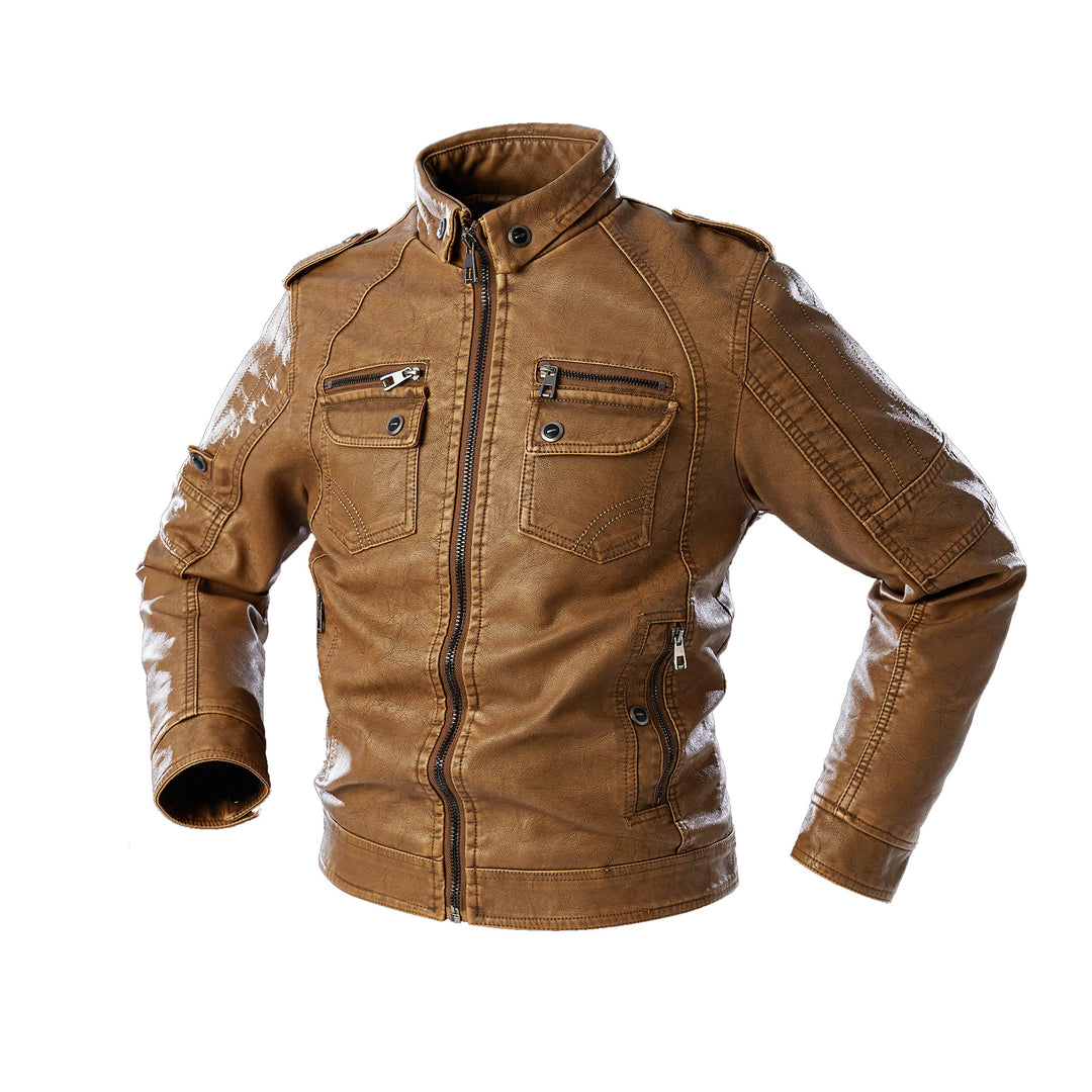 Casual leather jacket for men with multiple pockets Lune London
