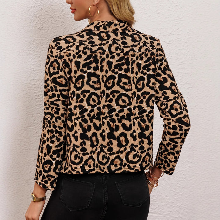 Lune London trendy women's animal print blazer