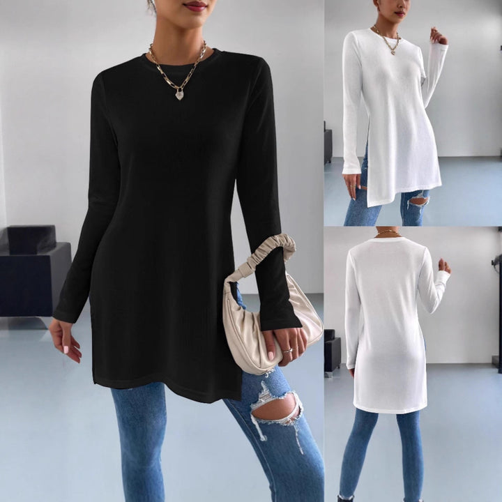 Long sleeve blouse for women with side slits and high-quality finish Lune London