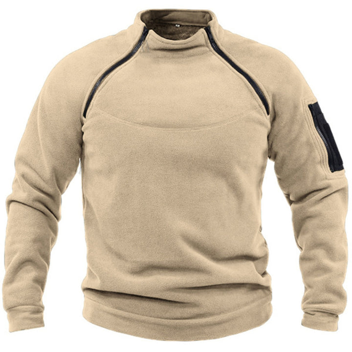 Fleece pullover for men with zipper and pockets Lune London