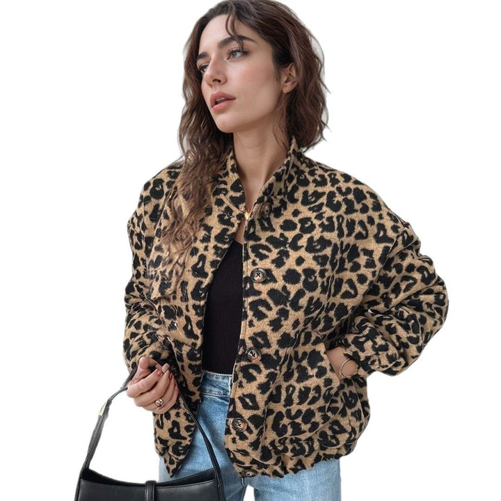 Ladies leopard faux fur jacket Lune London