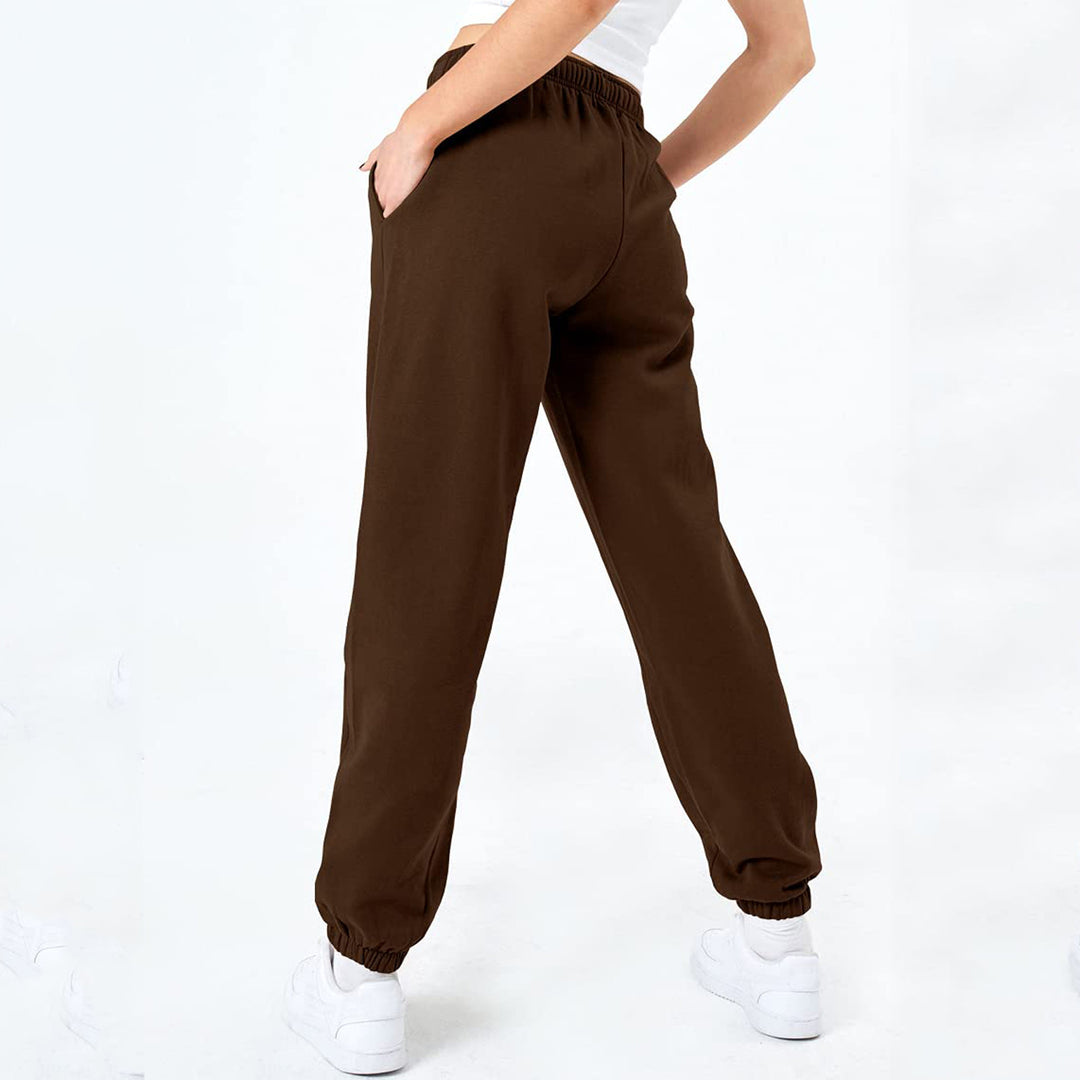 Women Comfortable Leisure Pants with Drawstring and Elegant Cuff Lune London