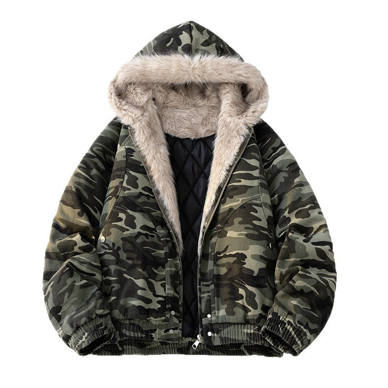Lune London | Women's Camouflage Winter Jacket with Cozy Faux Fur Lining