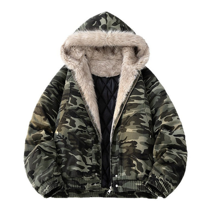 Lune London | Women's Camouflage Winter Jacket with Cozy Faux Fur Lining