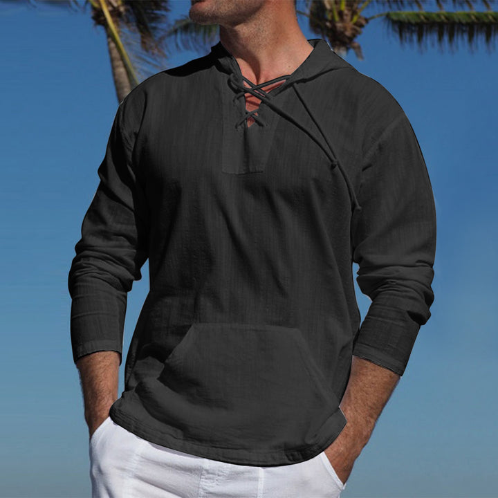 Casual hooded sweatshirt for women with long sleeves, kangaroo pocket, and hood Lune London