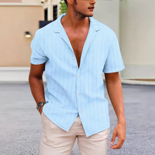 Men's short-sleeve fashion shirt with a modern texture design Lune London