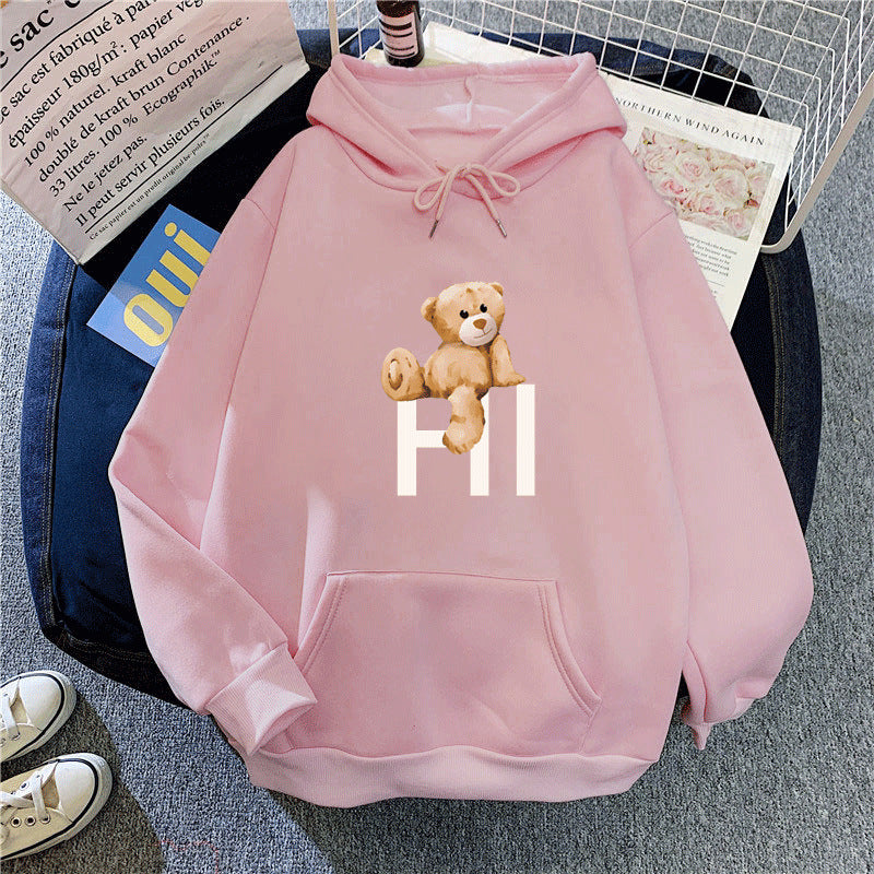 Women's hoodie with cute bear design Chic & Stil