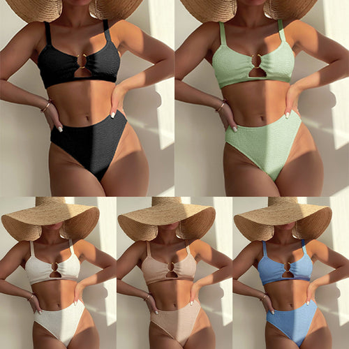 Ladies bikini set cut-out textured Lune London
