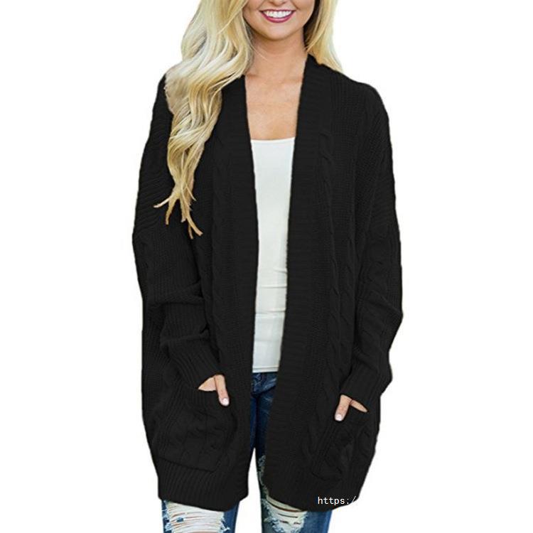 Ladies Chunky Knit Cardigan with deep pockets and elegant structure Lune London