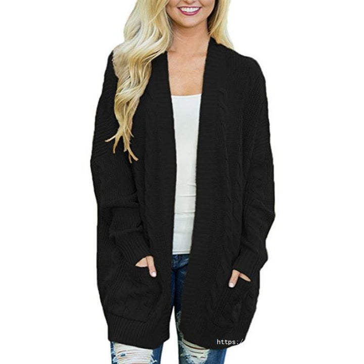 Ladies Chunky Knit Cardigan with deep pockets and elegant structure Lune London