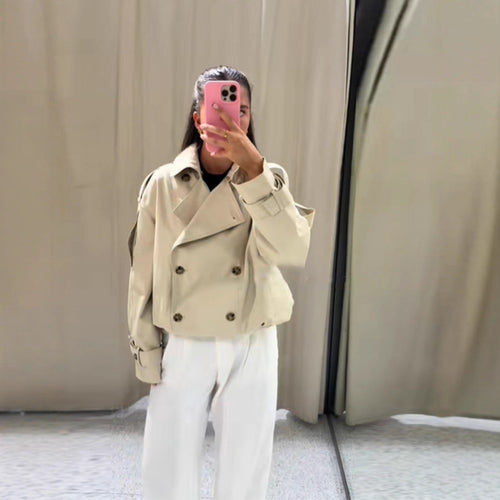 Elegant women's outdoor jacket with faux fur collar Lune London