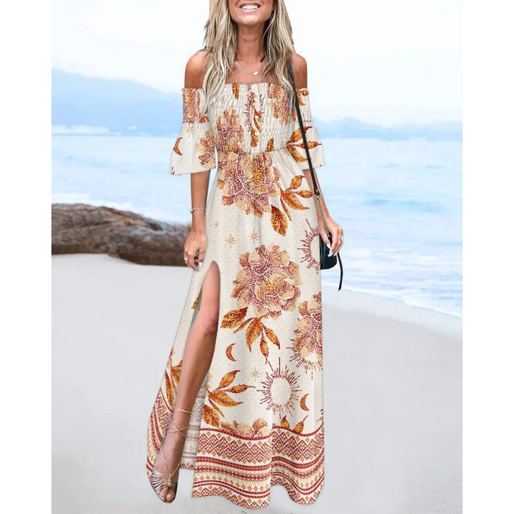 Ladies Flowers Maxi Dress Lune London