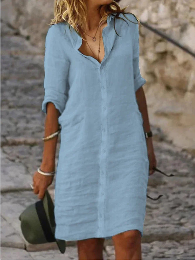 Women Casual Shirt Dress with Chic Details Lune London