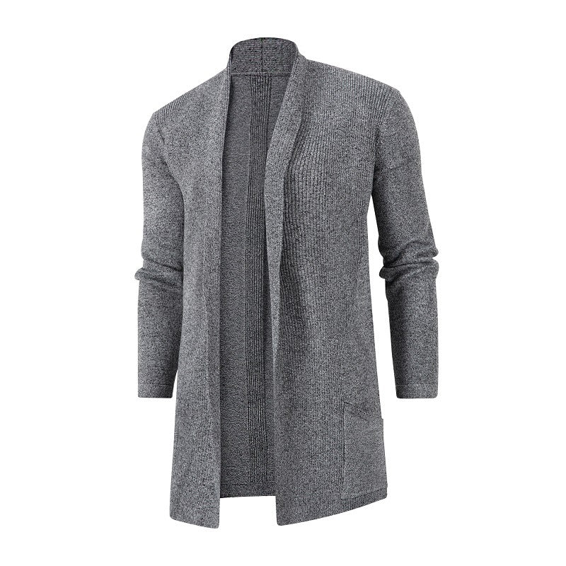 Open-cut knitted jacket for men with practical pockets Lune London