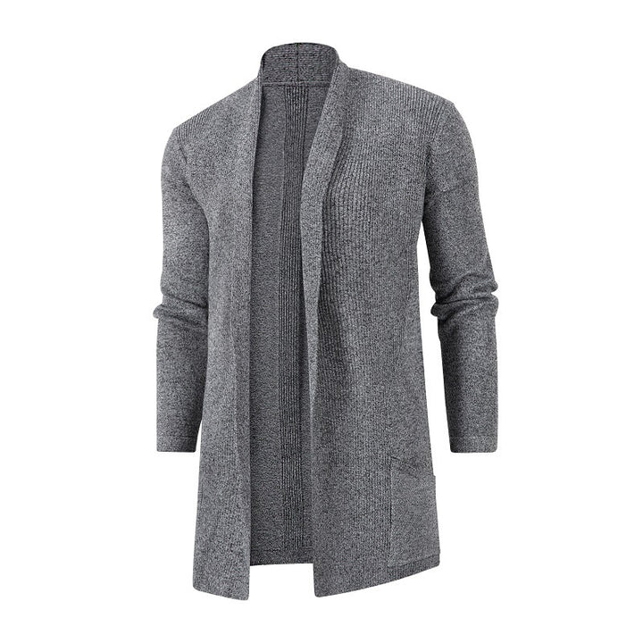 Open-cut knitted jacket for men with practical pockets Lune London