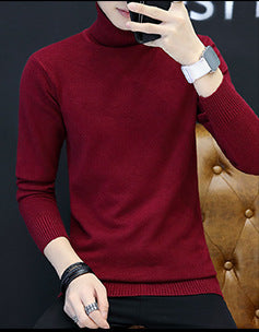 Men Elegant Turtleneck Sweater in Fine Knit Lune London